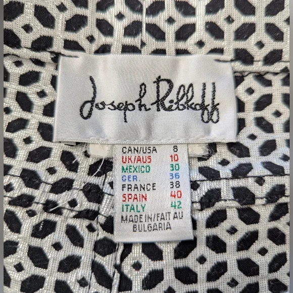 Joseph Ribkoff Monochrome Patterned Trousers - Picture 6 of 6